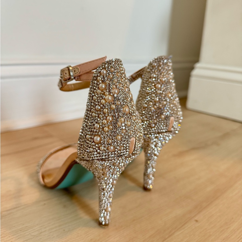 Elegant Crystal Embellished Heels